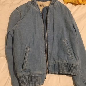 Cozy jean jacket